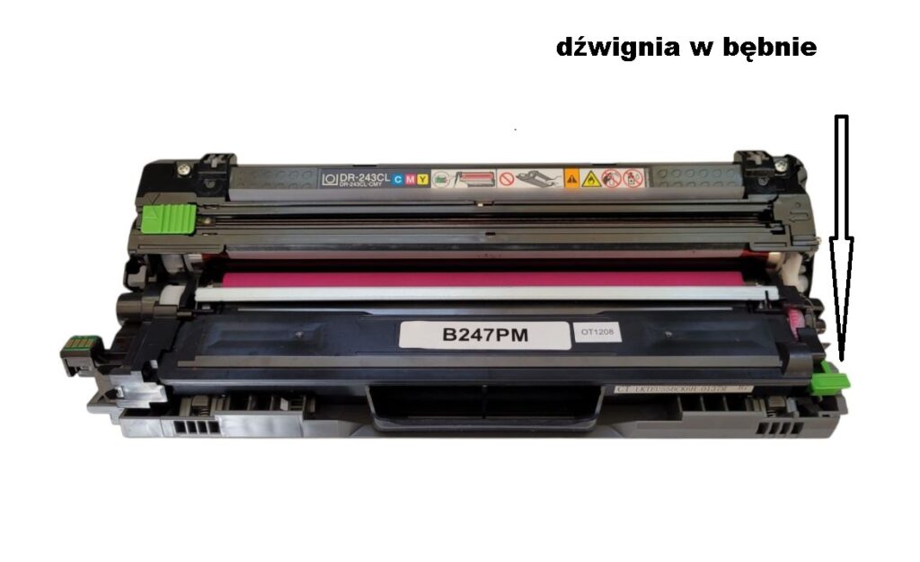 moduł bębna z zainstalowanym tonerem