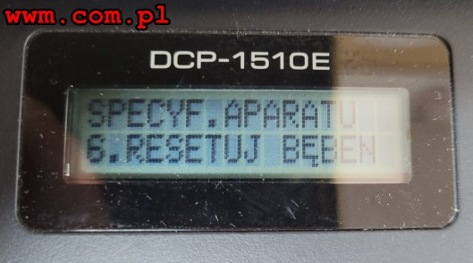 Reset bębna Brother dcp-1512e